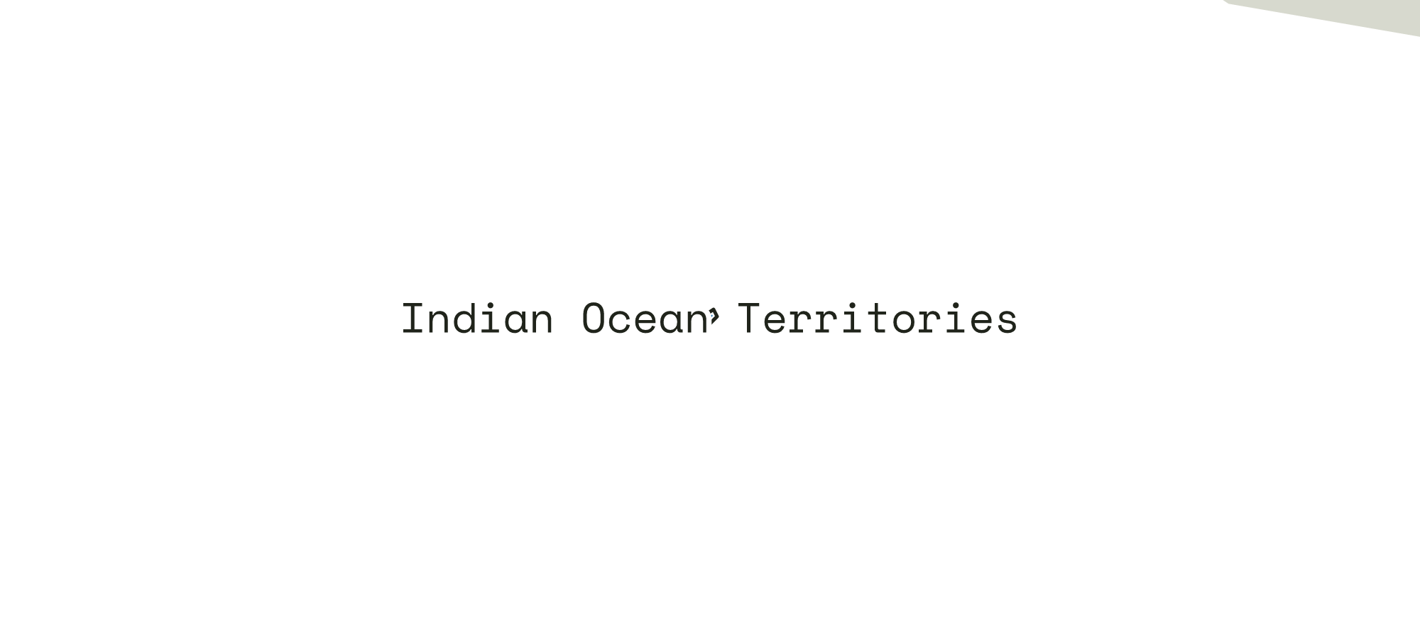 Close-up map of Indian Ocean Territories and the area around it