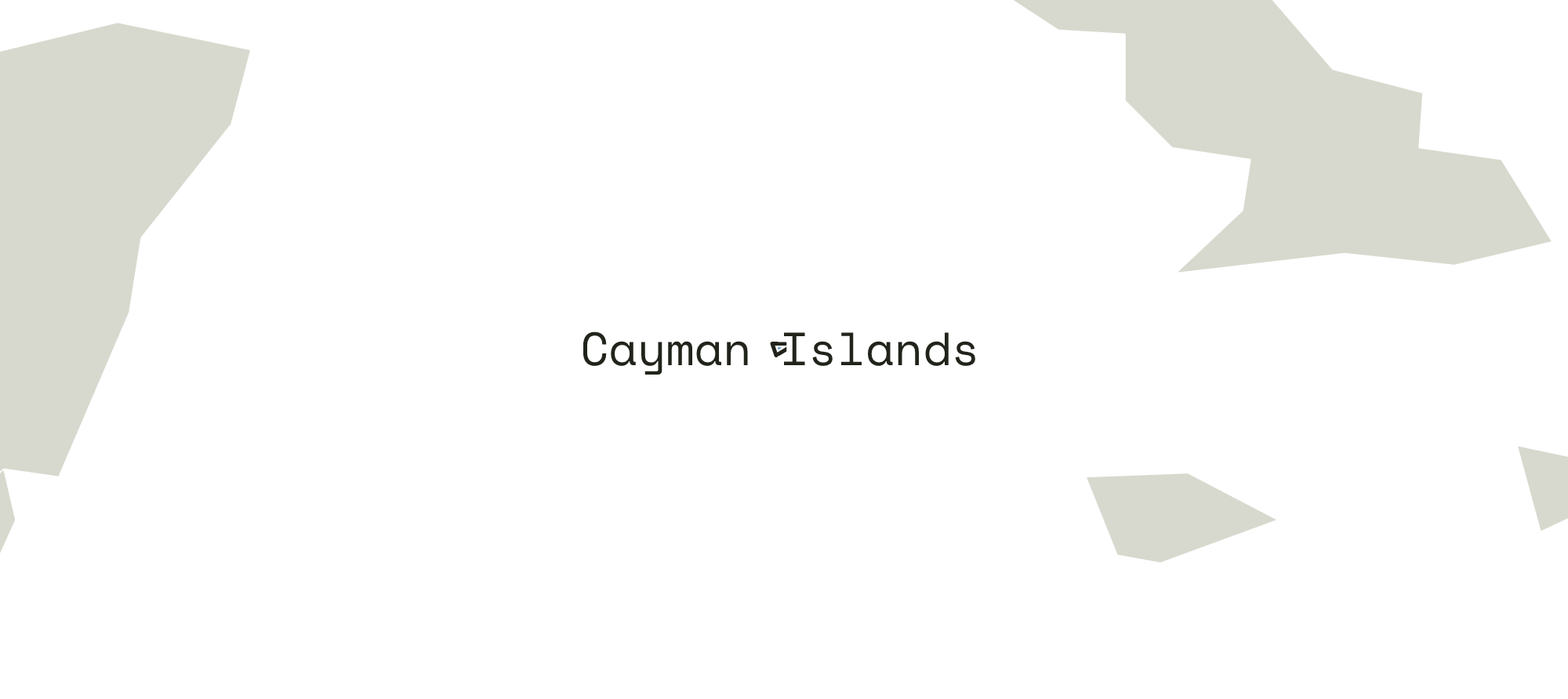 Close-up map of the Cayman Islands and the area around it
