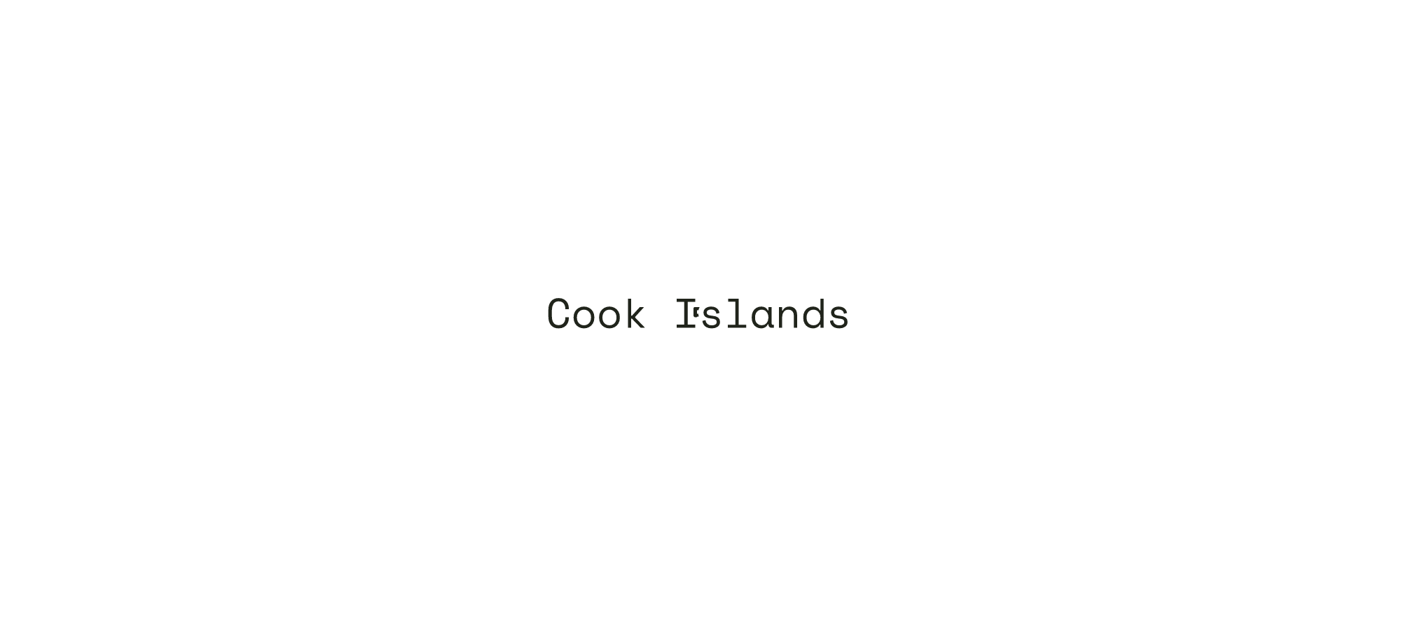 Close-up map of the Cook Islands and the area around it
