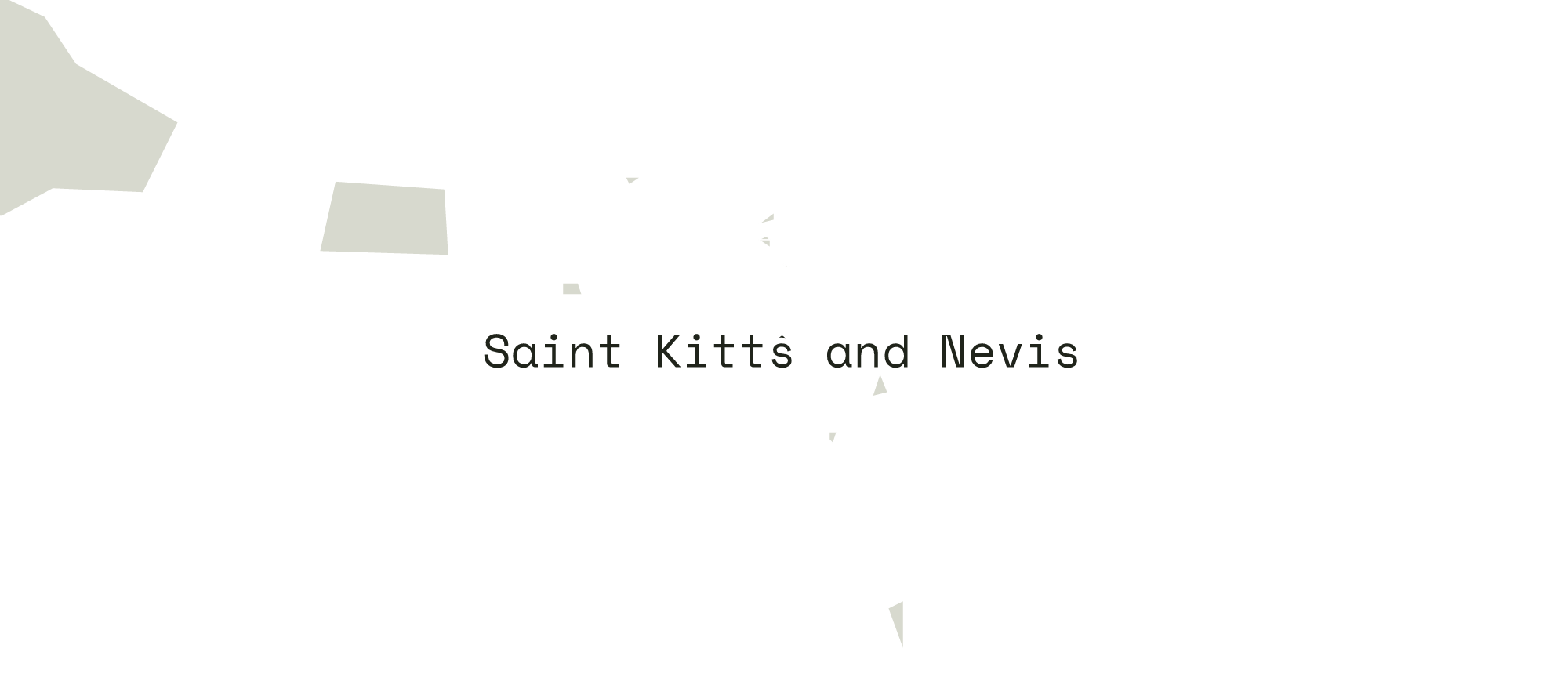 Close-up map of Saint Kitts and Nevis and the area around it