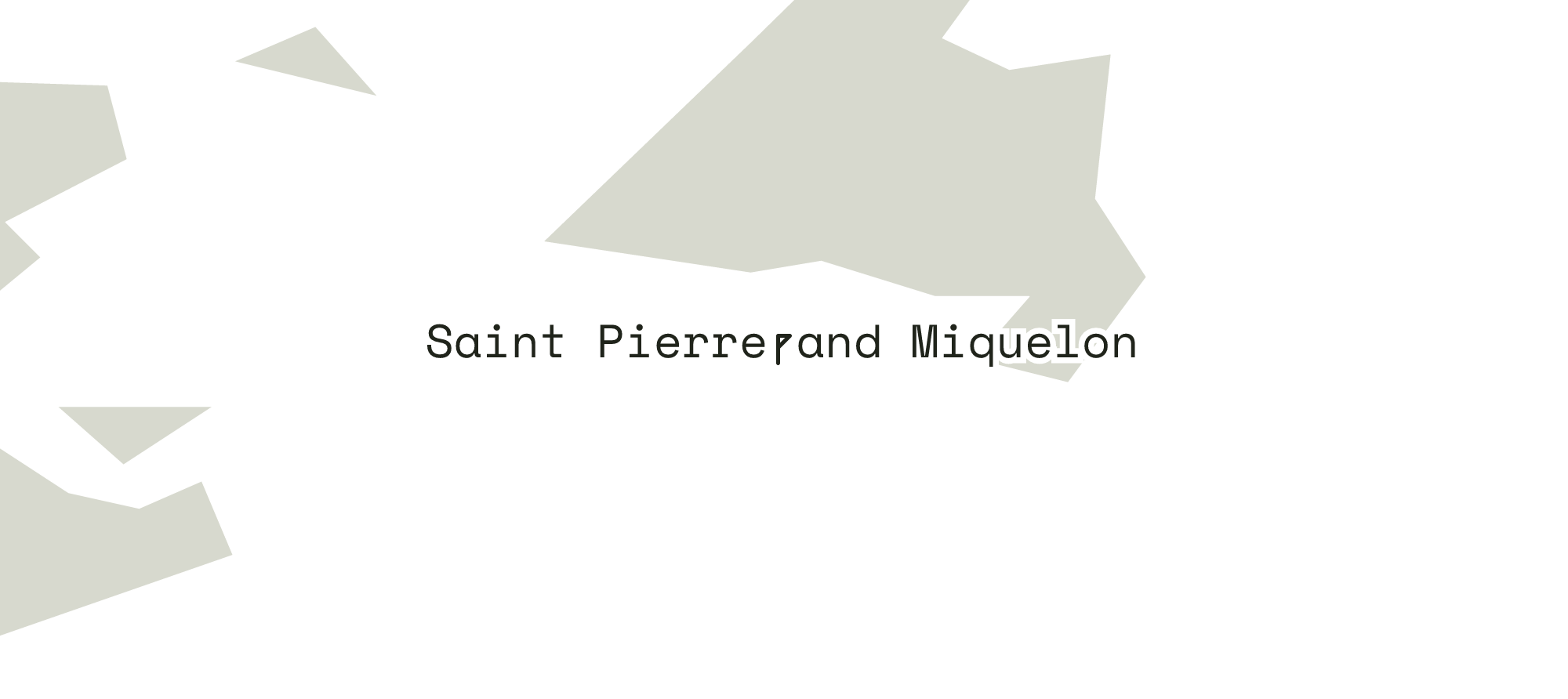 Close-up map of Saint Pierre and Miquelon and the area around it