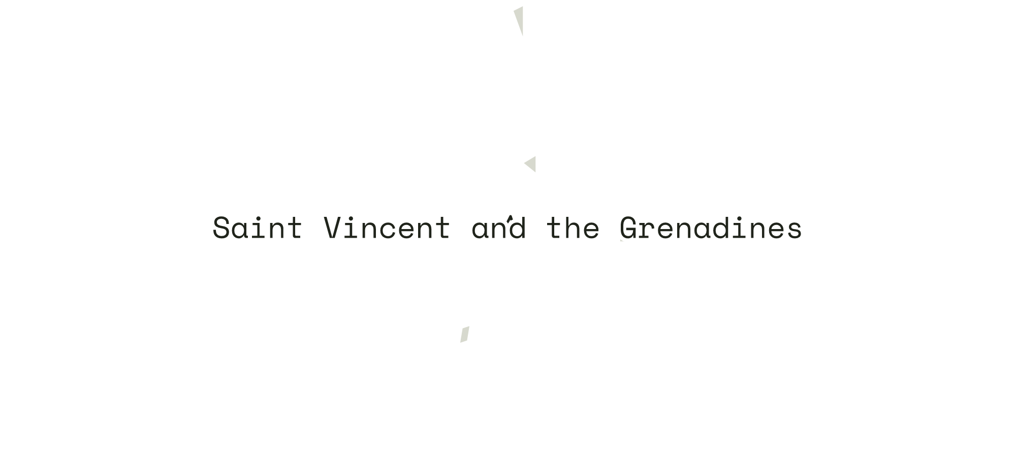 Close-up map of Saint Vincent and the Grenadines and the area around it