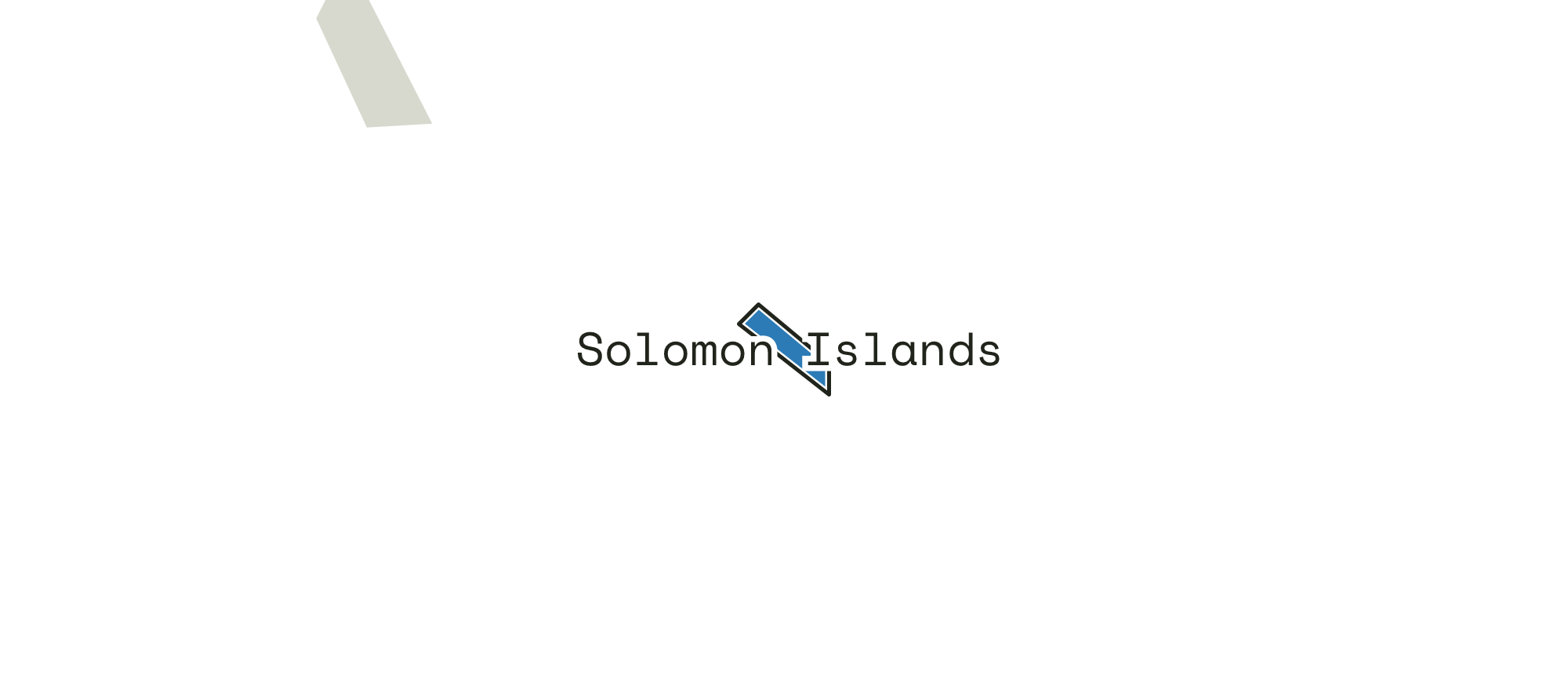 Close-up map of the Solomon Islands and the area around it
